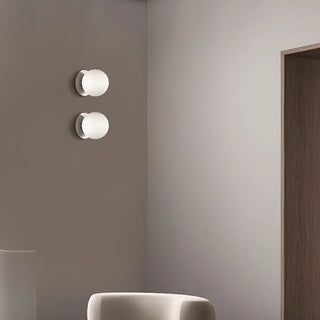 ZOWALA - Modern White Glass Globe Vanity Light Fixture Image - 6