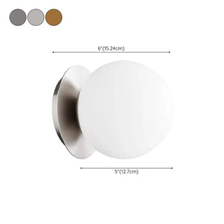 ZOWALA - Modern White Glass Globe Vanity Light Fixture #size