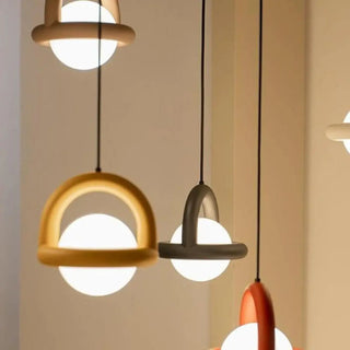 Modern White Globe Pendant Light Adjustable Length Zawala Image - 11