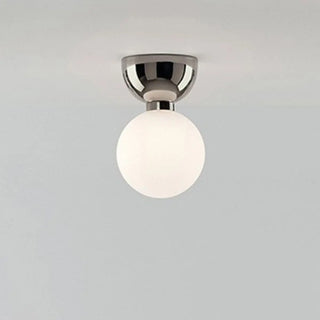 ZOWALA - Modern White Glass Globe Semi-Flush Mount Light Image - 12