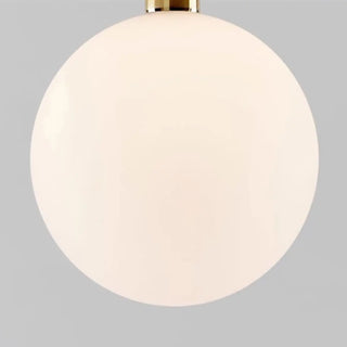 ZOWALA - Modern White Glass Globe Semi-Flush Mount Light Image - 9
