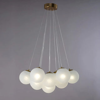 ZOWALA - White Glass Living Room Multi-Light Bubble Chandelier Image - 10