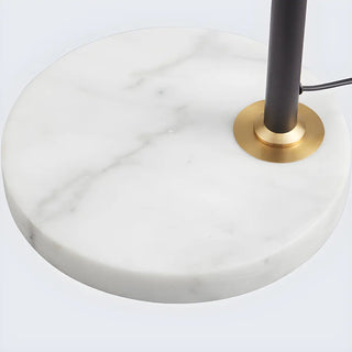 Modern White Globe Shade and Marble Base Floor Lamp Zawala Image - 13