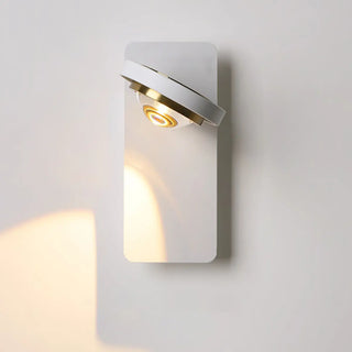 Modern White Circular Rotating Reading Wall Sconce Zawala Image - 11