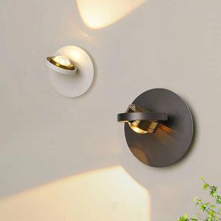 Modern White Circular Rotating Reading Wall Sconce Zawala Image - 13