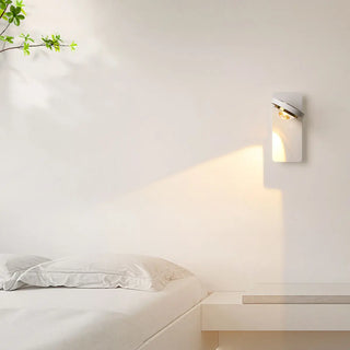Modern White Circular Rotating Reading Wall Sconce Zawala Image - 20