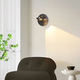 Modern White Circular Rotating Reading Wall Sconce Zawala Image - 23