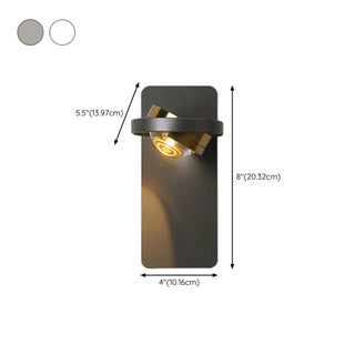 Modern White Circular Rotating Reading Wall Sconce Zawala Image - 25