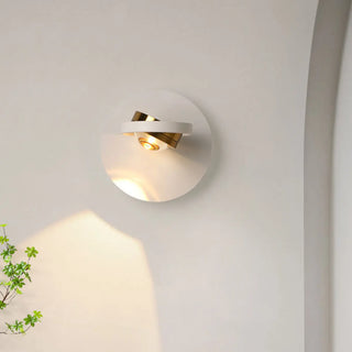 Modern White Circular Rotating Reading Wall Sconce Zawala Image - 4