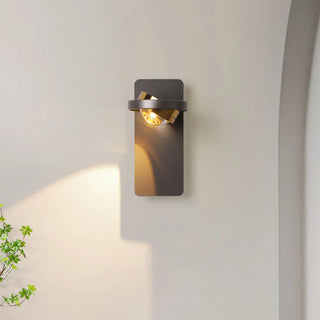 Modern White Circular Rotating Reading Wall Sconce Zawala Image - 5