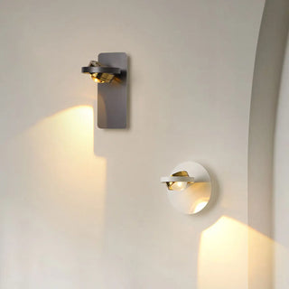 Modern White Circular Rotating Reading Wall Sconce Zawala Image - 6