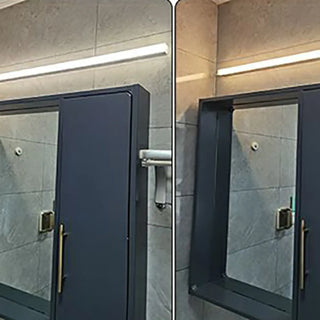 White Modern LED Rectangular Bathroom Vanity Light Zawala Image - 3