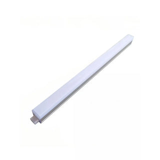 White Modern LED Rectangular Bathroom Vanity Light Zawala Image - 7