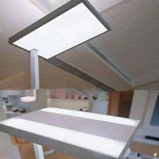 Sleek White Modern LED Rectangular Metal Floor Lamp Zawala Image - 6