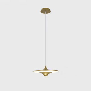 Modern Gold LED UFO Metal Dining Room Pendant Light Zawala Image - 11