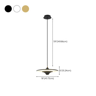 Modern Gold LED UFO Metal Dining Room Pendant Light Zawala Image - 15