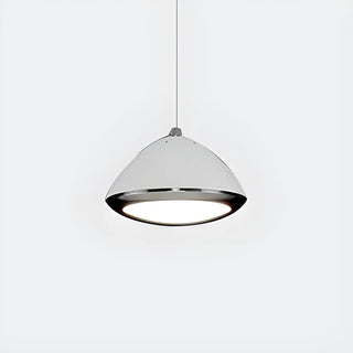 Modern Chrome White UFO LED Pendant Light Adjustable Height Image - 2
