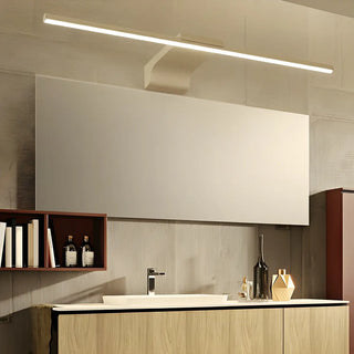 Linear White Modern LED Wall Mounted Vanity Light Zawala Image - 3