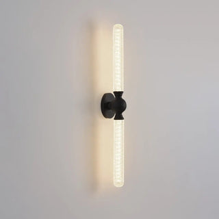 White Linear Clear Glass Bathroom Decor Vanity Light Zawala Image - 11