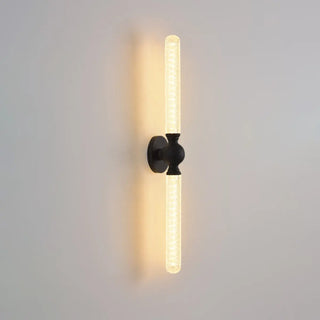 White Linear Clear Glass Bathroom Decor Vanity Light Zawala Image - 13
