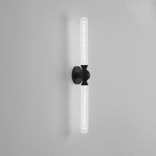 White Linear Clear Glass Bathroom Decor Vanity Light Zawala Image - 15