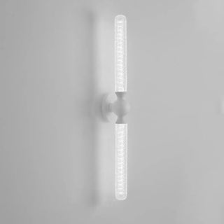 White Linear Clear Glass Bathroom Decor Vanity Light Zawala Image - 19