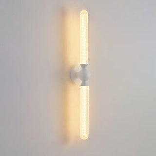 White Linear Clear Glass Bathroom Decor Vanity Light Zawala Image - 21