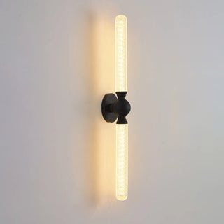 White Linear Clear Glass Bathroom Decor Vanity Light Zawala Image - 22
