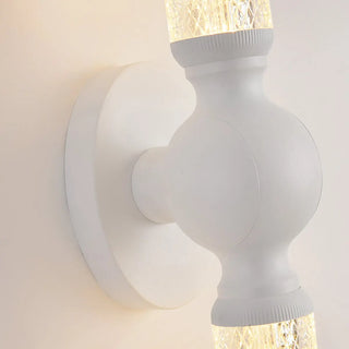 White Linear Clear Glass Bathroom Decor Vanity Light Zawala Image - 24