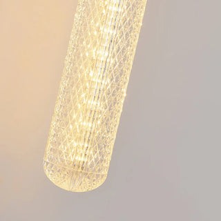 White Linear Clear Glass Bathroom Decor Vanity Light Zawala Image - 25