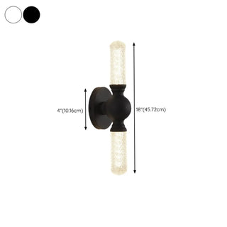 White Linear Clear Glass Bathroom Decor Vanity Light Zawala #size
