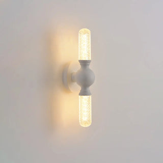 White Linear Clear Glass Bathroom Decor Vanity Light Zawala Image - 5