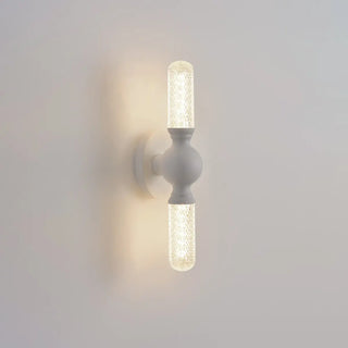 White Linear Clear Glass Bathroom Decor Vanity Light Zawala Image - 6
