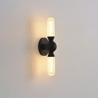 White Linear Clear Glass Bathroom Decor Vanity Light Zawala Image - 7