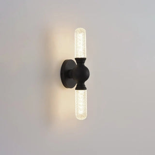 White Linear Clear Glass Bathroom Decor Vanity Light Zawala Image - 8