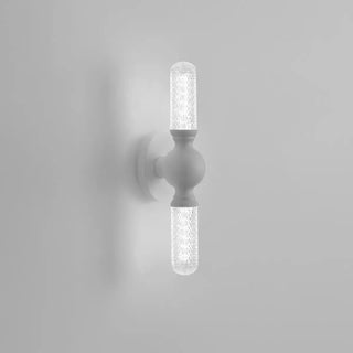 White Linear Clear Glass Bathroom Decor Vanity Light Zawala Image - 9