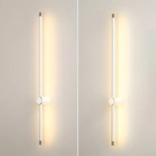 Simple Vertical Aluminum Bathroom White Vanity Light Zawala Image - 15