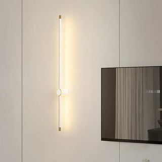Simple Vertical Aluminum Bathroom White Vanity Light Zawala Image - 7
