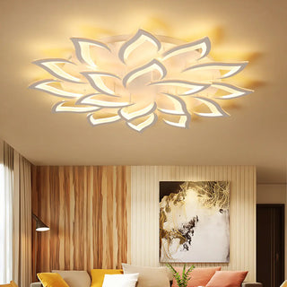 ZOWALA - Living Room Elegant Lotus LED Flush Mount Ceiling Light Image - 1