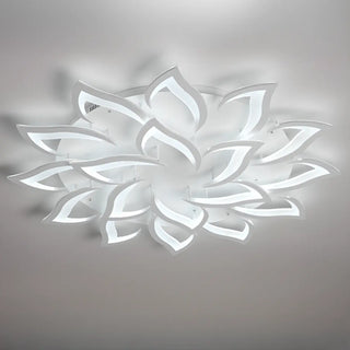 ZOWALA - Living Room Elegant Lotus LED Flush Mount Ceiling Light Image - 12