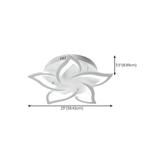 ZOWALA - Living Room Elegant Lotus LED Flush Mount Ceiling Light #size