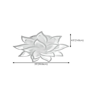 ZOWALA - Living Room Elegant Lotus LED Flush Mount Ceiling Light Image - 18