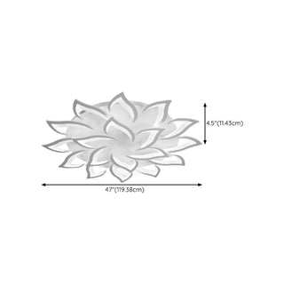 ZOWALA - Living Room Elegant Lotus LED Flush Mount Ceiling Light Image - 19