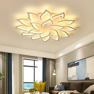 ZOWALA - Living Room Elegant Lotus LED Flush Mount Ceiling Light Image - 2