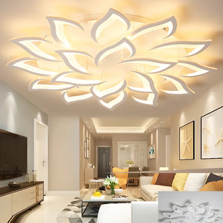 ZOWALA - Living Room Elegant Lotus LED Flush Mount Ceiling Light Image - 3