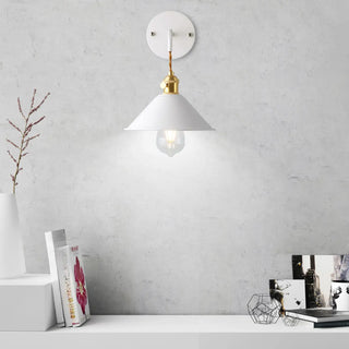 Industrial Black Conical LED Vanity Wall Light  Zawala Image - 1