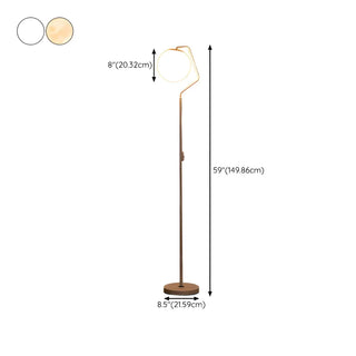 ZOWALA - Modern Globe Metal LED Floor Lamp #size
