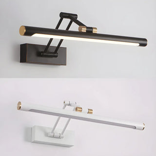 Modern White Metal Linear Swing Arm LED Vanity Light Zawala Image - 11