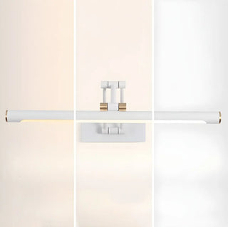 Modern White Metal Linear Swing Arm LED Vanity Light Zawala Image - 13