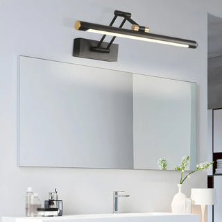 Modern White Metal Linear Swing Arm LED Vanity Light Zawala Image - 16
